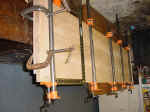 The top clamped together.
