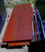 Oiled and drying in the sun.