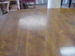  Formica top table that was scratched and crazed.