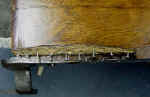 Metal pins installed to help hold the epoxy in place until it reaches its maximum strength.